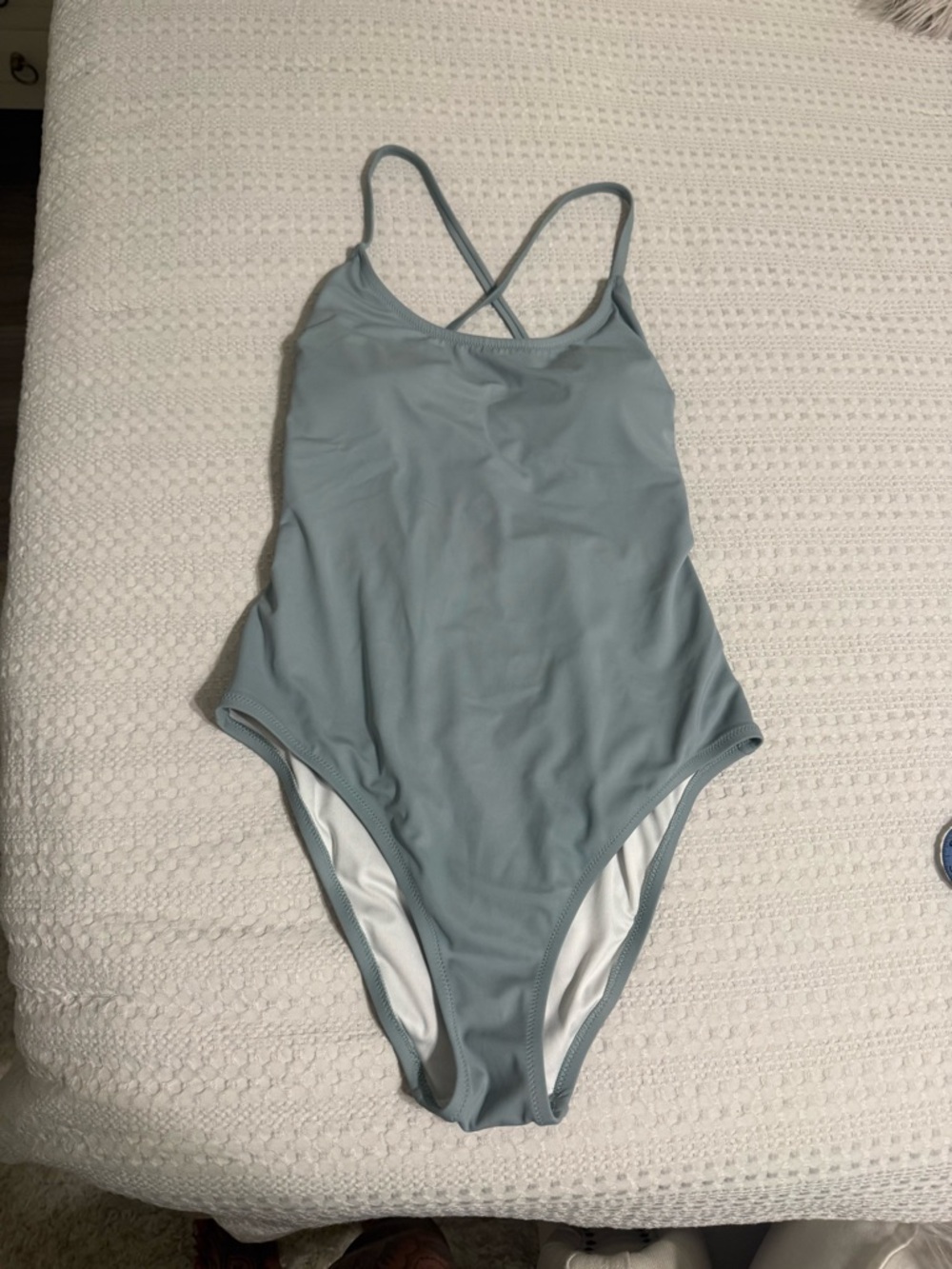 PINK Victoria's Secret Light Blue One-Piece Swimsuit